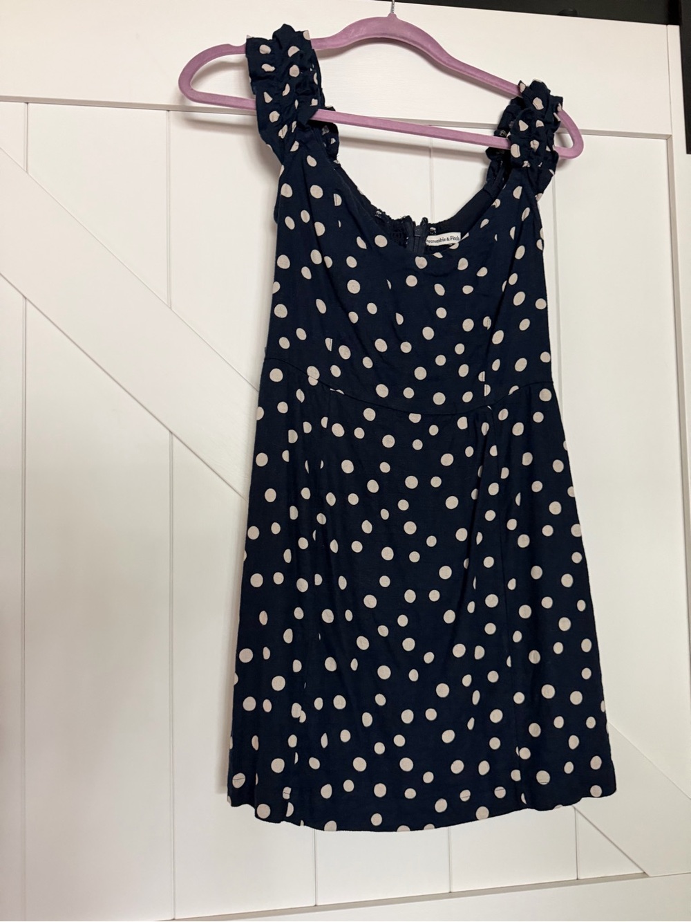 Abercrombie Women’s Navy Polka Dot Sundress - Classic Summer Dress